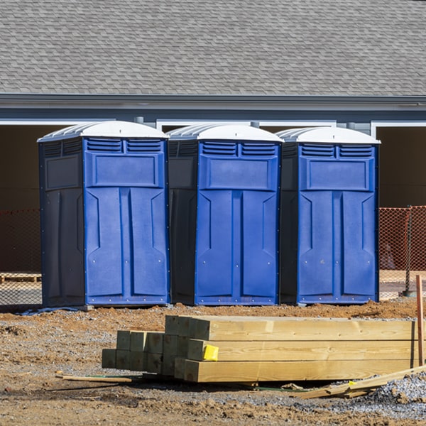 what is the expected delivery and pickup timeframe for the portable toilets in Cross Junction Virginia